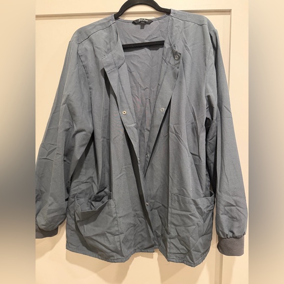 Just Love Other - Just Love Gray Women's Scrub Jacket